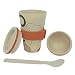 ebos Vaso de cereales para llevar, de bambú, para cereales, yogur, reutilizable,...