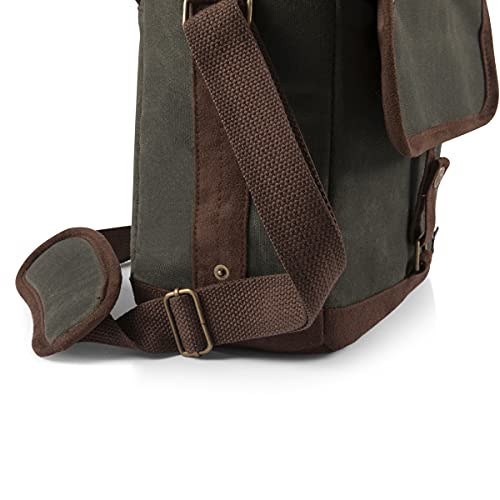 Legacy - A Picnic Time Brand Insulated Double Growler Tote With 64 Oz. Stainless Steel Growlers, Beer Gifts For Men, Waxed Canvas Bag Water Bottle Carrier, (Khaki Green With Brown Accents) #TOP7