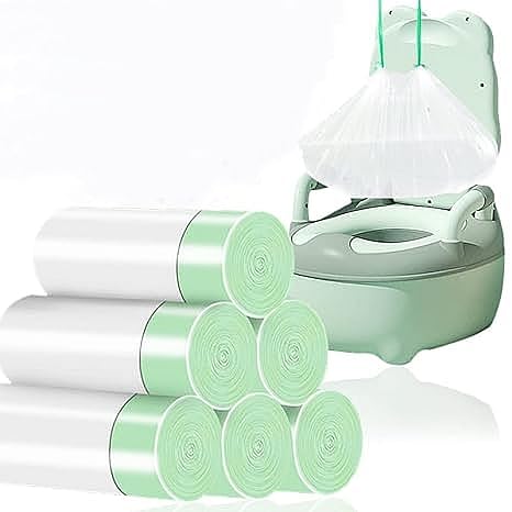 60PCS Travel Potty Liner, Children’s Portable Potty Liner, Training Potty Bag for Children, Toddlers, Adults and Outdoor Pets (17.32″ x 9.45″ inches)