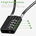 4-Digit Combination Cable Lock, Resettable 12
