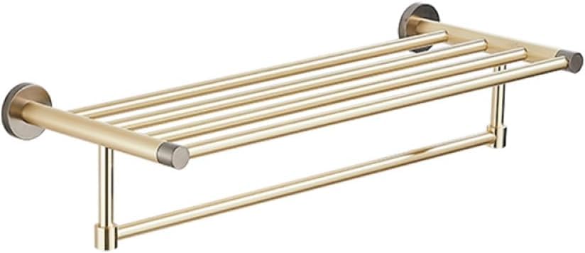Toallero y soporte para papel de latón redondo para baño