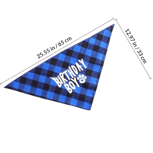 Sombrero y bandana azul para perro cumpleaños miniatura 2