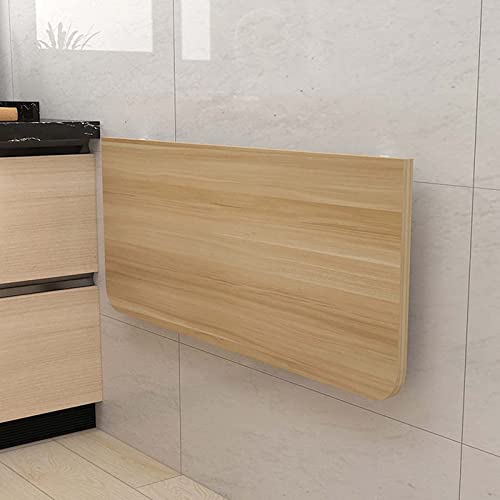 Table murale rabattable en bois avec structure pliante pour bureau et buanderie