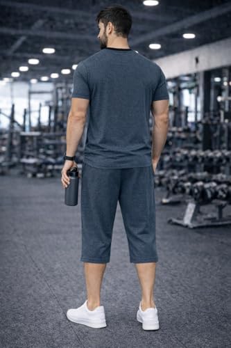 Image of Mack Jonney Men's Polyester Lycra Tracksuit | Lightweight Sports & Gym Wear | Comfortable Running & Training Track Suit for Men-MJ-186
