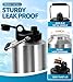 GAGANIU Insulated Water Bottle, 1 Gallon Jug with Handle, 128 oz Stainless Steel Large Water Bottle Wide Mouth Double Vacuum for Hot & Cold Drinks, Stainless Steel