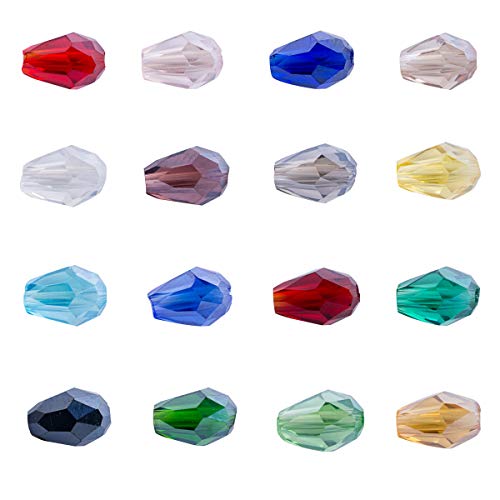 Lot 1600pcs Glass Teardrop Beads - LONGWIN Crystal 4x6mm Faceted Beads Jewelry Making