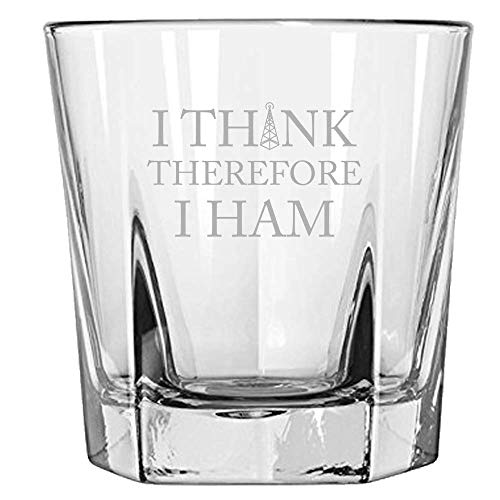 Vaso de whisky Ham Radio de vidrio 12.5 onzas miniatura 1