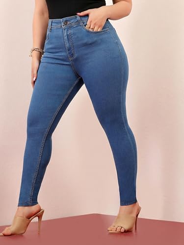 Image of Miss Chase A+ Women's Bootcut High Rise Regular Length Stretchable Denim Jeans
