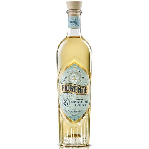 Fiorente Elderflower Liqueur 70cl perfect for making a Hugo Spritz all natural liqueur from wild Italian elderflower 20% ABV