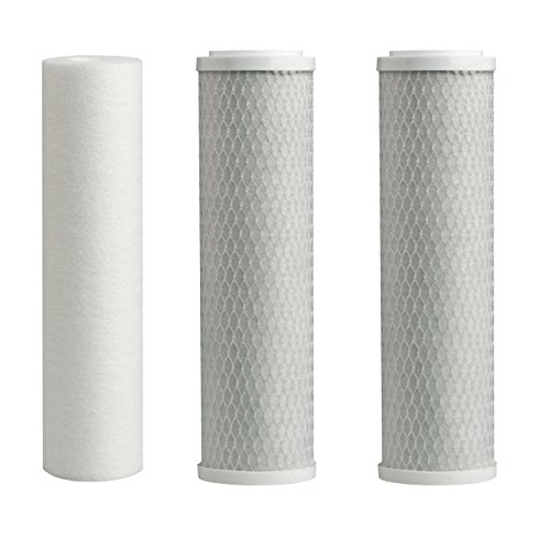 Hydronix RO Reverse Osmosis Replacement Pre Filters Universal Fit, 1 Sediment & 2 Carbon - 3 Pack