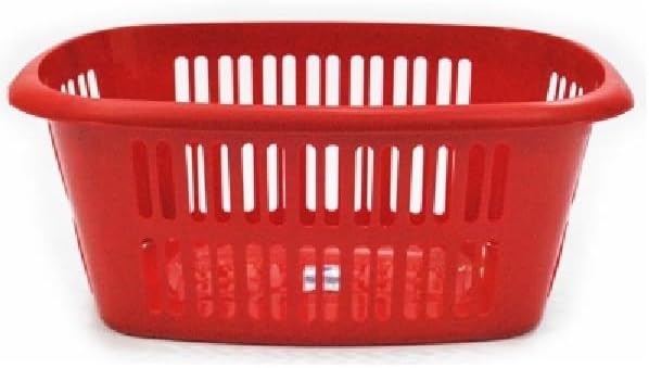 Rectangular (TML) plastic laundry basket clothes hamper washing Linen Storage RED