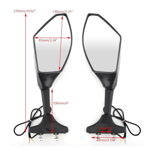 Espejos retrovisores moto recambios FZ6 FZ8S FZR600 accesorio lateral 6