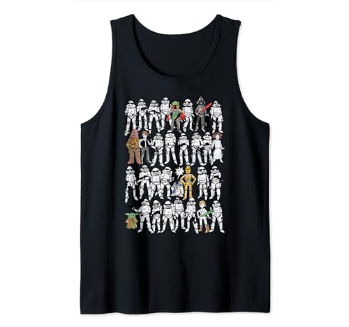 Débardeur Star Wars Group Sketch Line-Up en coton respirant et léger