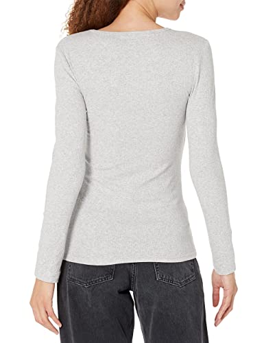 Amazon Essentials Women's Slim-Fit Long Sleeve Rib Knit Crew Neck Top (Available in Plus Size), Pack of 23