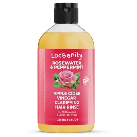 Locsanity Rosewater Peppermint Apple Cider Vinegar Clarifying Hair Rinse 8oz Cover
