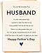 Smilora Fathers Day Card for Husband from Wife, CG-HK-2026-18 Fathers Day Card Gifts for Husband, Fathers Day Decorations, Thick 5 x 7 Inches with Kraft Envelope