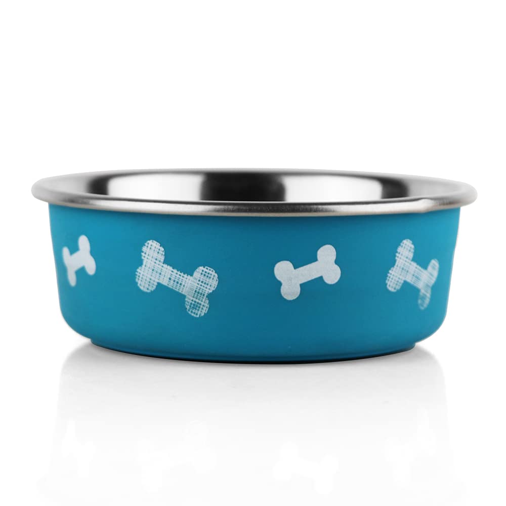 PAWPOURRI Hand Painted Multicolour Anti-Skid Stainless Steel Water and Food Feeding Bowl for Adult Dogs, Puppies, Cats |Stainless Steel | Anti-Skid | Easy to Clean Pet Feeder - 20 CM (B0BLD144WN) Amazon Price History, Amazon Price Tracker