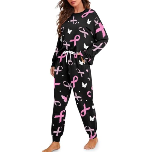 Image of Women's Pajamas Set Soft 2 Piece Loungewear Long Sleeve Pj Set