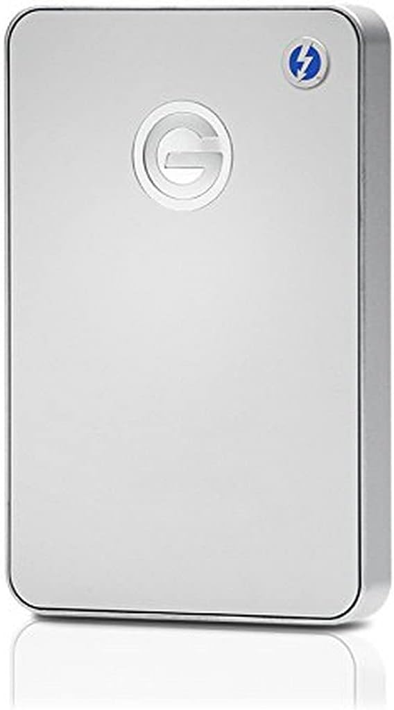 Best Cyber Monday 🔥 G-Technology 1TB G-DRIVE mobile with Thunderbolt and USB 3.0 Portable External Hard Drive, Silver - 0G03040-1