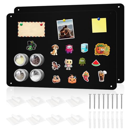Ya en mundofriki.es: 2 Piezas Pizarra Magnética de Pared, Panel Magnético para Imanes, Pizarra magnetica Infantil Pared para Oficina, Cocina, Soporte de Pizarra de Acero Inoxidable para Pared, 30x43x0.08cm, Negro