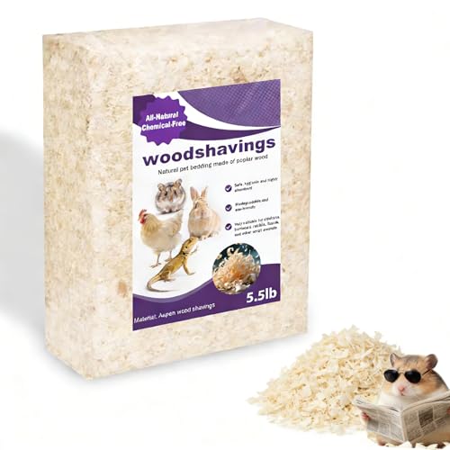 Aspen Shavings Pet Bedding 5.5Lb, Low-Dust, Biodegradable
