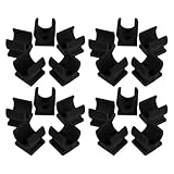 Operitacx 20 Stück Rollstuhl Toilettensitz Befestigungsklemmen 22mm Kunststoffrohrschellen Schwarz Offene Halteclips für Toilettensitzerhöhungen Montagehilfe für Wc Aufsatz