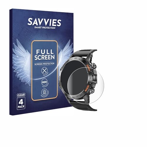 savvies 4x Full-Screen Protection Film for Lemfo Smartwatch 1.39