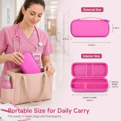 Image of ALKOO Stethoscope Case for 3M Littmann Classic III /Cardiology IV,Lavender | for MDF Acoustica Stethoscopes, for Nurses, Doctors, Nursing School Essentials, Students, Clinic, EMS, Travel, Hard Bag Only