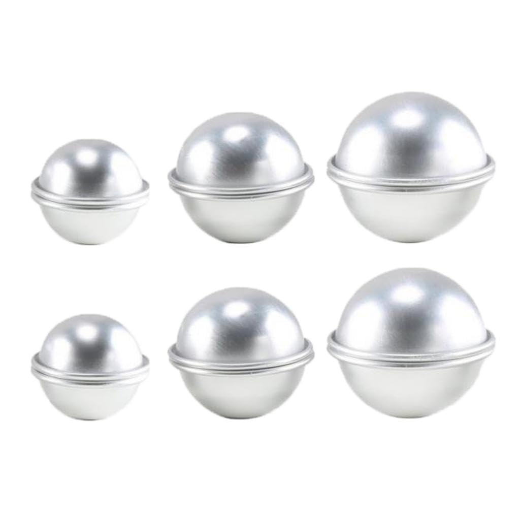 6pcs Bath Bomb Molds Aluminum DIY Ball Cake Bath Bomb Mould-picture-17