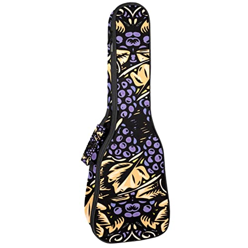 Sac de transport ukulélé ténor imperméable et rembourré violet pour concerts