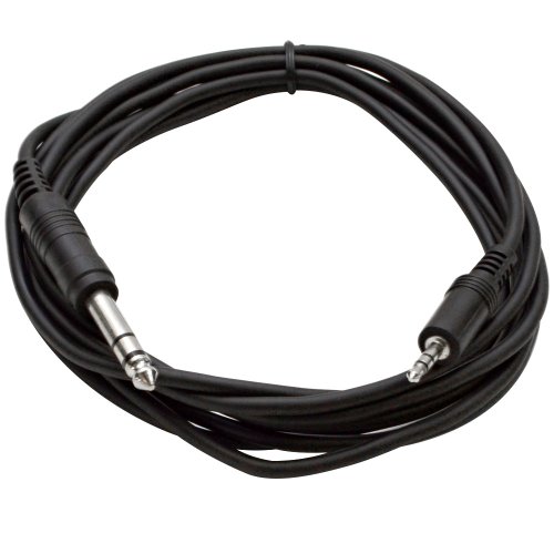 Cable patch estéreo 3.5mm a 1/4 pulg. 10 pies 2 pack miniatura 2
