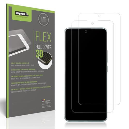 dipos FLEX 2x Protector de Pantalla mate compatible con Xiaomi Redmi Note 14 Pro 5G, Anti-reflectante, 100% de cobertura de Pantalla, compatible con huellas dactilares