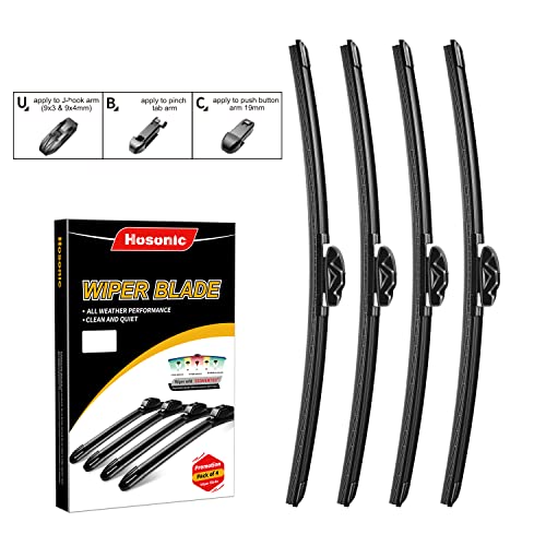 HOSONIC Windshield Wiper Blades, 22+18 Wiper Blades, Allseason