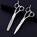 Produktbild LBYSK 6,0-Zoll-Professional Hair Schneidescheren Set Edelstahl Home Use - Flachscheren Zähne Shear Hohe Qualität Robuste für Salon-Werkzeug