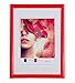 Produktbild IDEAL TREND Moderner Bilderrahmen mit echtem Glas für wertvolle Erinnerungen Bilder Foto Rahmen mit abgerundetem Profil: Farbe: Rot | Format: 30x45