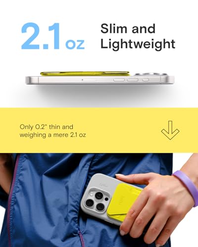 Image of MOFT Magnetic Wallet Stand Compatible with iPhone 17 /16 /15 /14 /13 /12 Series, Angle Adjustment & Magsafe Compatible MOVAS Phone Stand,Neon
