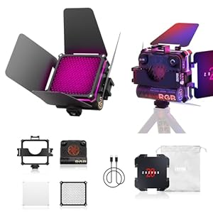 ZHIYUN FIVERAY M20C COMBO RGB撮影用ライト 2500K～10000K 小型 20W ポケットライト フルカラーRGB ポータブルマグネットライト 充電式 手持ち照明ライト Bluetoothとアプリケーションによる輝度制御 自撮り撮影 YouTube 生放送 ビデオ録画
