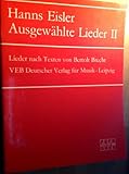 hanns eisler hochschule stellen  Ausgewählte Lieder für Singstimme und Klavier Heft 2: Lieder nach Texten von B. Brecht (DV 9082)
