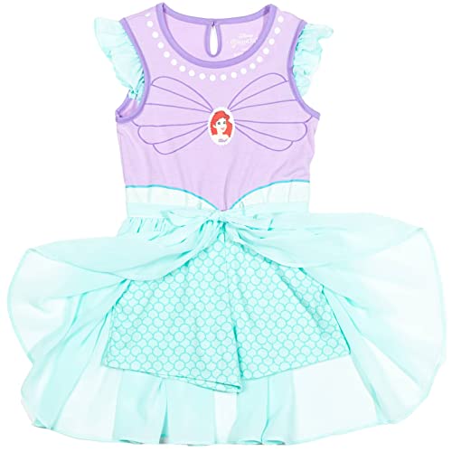 Disney Princess Ariel Little Girls Knotted Sleeveless Romper & Knotted Skirt Ariel 7-8 #TOP1
