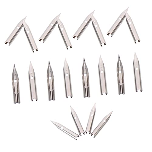 Angoily 20pcs Calligraphy Pen Nibs Replacement Nibs Set Fine Tip Smooth Writing for Fountain Pen