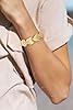 WOWORAMA Gold Heart Bangle Bracelet for Women Love Heart Stretch Bangles Thick Chunky Heart Bracelet Adjustable Statement Gold Bracelet #4