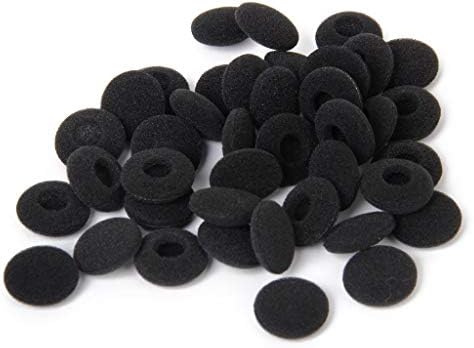 12 Pairs Black Foam Ear Pads Sponge Mesh Cushions for Earphones Headphones Foam Earbud Earpad Ear Bud Pad Replacement Sponge Covers for Earphone MP3 MP4
