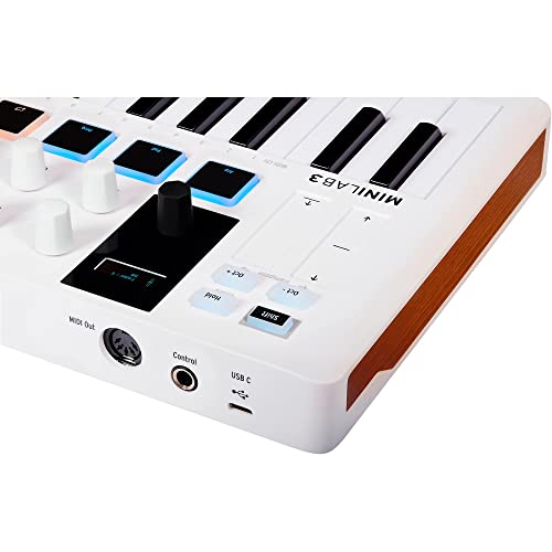Arturia Minilab 3 Hybrid Midi Keyboard Controller Bundle With Pig Hog Midi Cable & Liquid Audio Polishing Cloth (3 Items) #TOP6