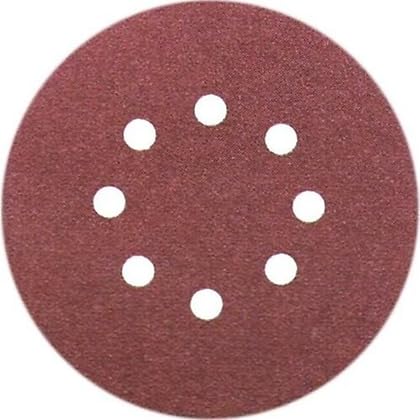 Kırmızı Disk Zımpara, 6 Delikli, 125mm ve 180 Kum, Dairesel Ahşap ve Metal Zımparalama için,5 Adet