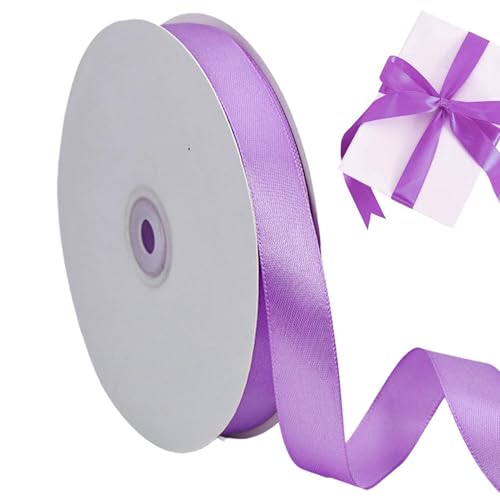 Satin Ribbon - Wide Silky Gift Ribbon, 2cm X 100 Yards Smooth Double-Faced, Wide Satin Ribbons For Wedding Birthday Cake Decorat