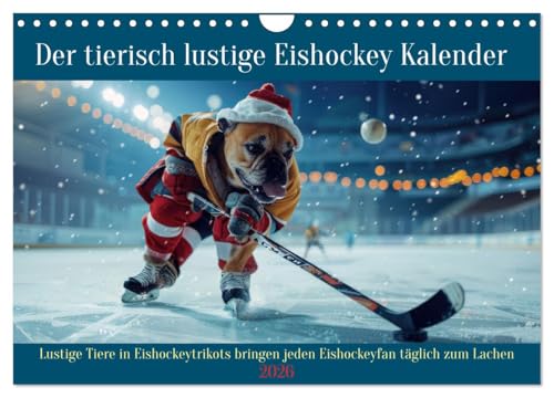 Der tierisch lustige Eishockey Kalender (Wandkalender 2026 DIN A4 quer), CALVENDO Monatskalender: Lustige Tiere in Eishockeytrikots bringen jeden Eishockeyfan täglich zum Lachen (CALVENDO Sport) Der tierisch lustige Eishockey Kalender (Wandkalender 2026 DIN A4 quer), CALVENDO Monatskalender: Lustige Tiere in Eishockeytrikots bringen jeden Eishockeyfan täglich zum Lachen (CALVENDO Sport)