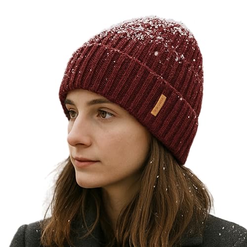 Image of TOP-EX DryKnit Waterproof L /XL /XXL Winter Fleece Lined Beanie Hat for Men Women Warm Knit Watch Skull Cap Cold Weather