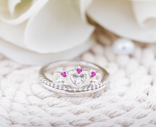 Precious Pieces Sterling Silver Princess Tiara Baby Ring for Little Girls and Toddlers4