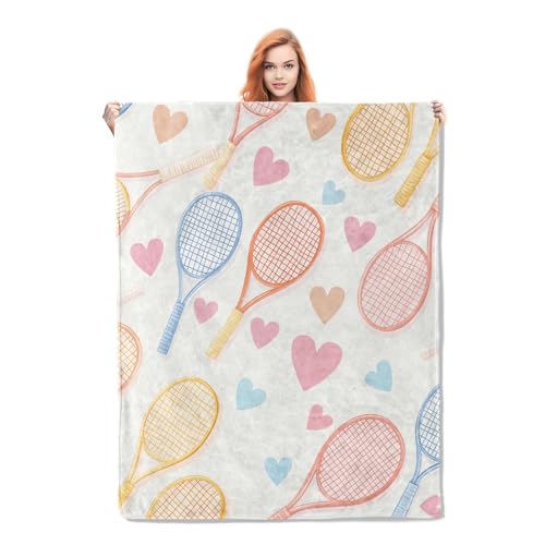 Couverture en peluche douce motif tennis plaid haut de gamme lit et salon - 2
