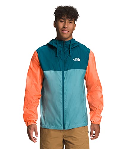 The North Face Men's Cyclone Anorak Windbreaker Jacket, Blue Coral/Reef Waters/Dusty Coral Orange, Large #TOP27